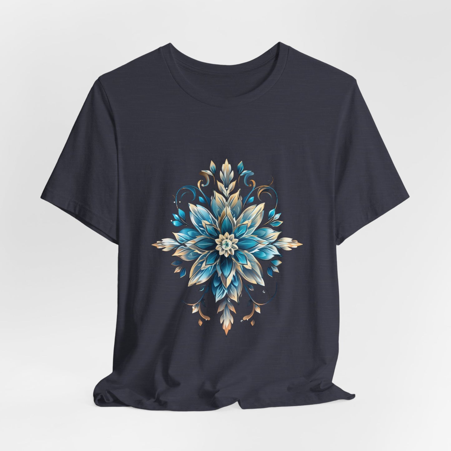 Crystal Snowflake Flower Christmas T-Shirt