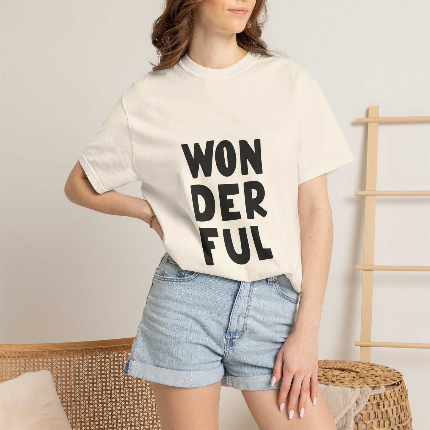 Wonderful Garment-Dyed Tee Bold Typography
