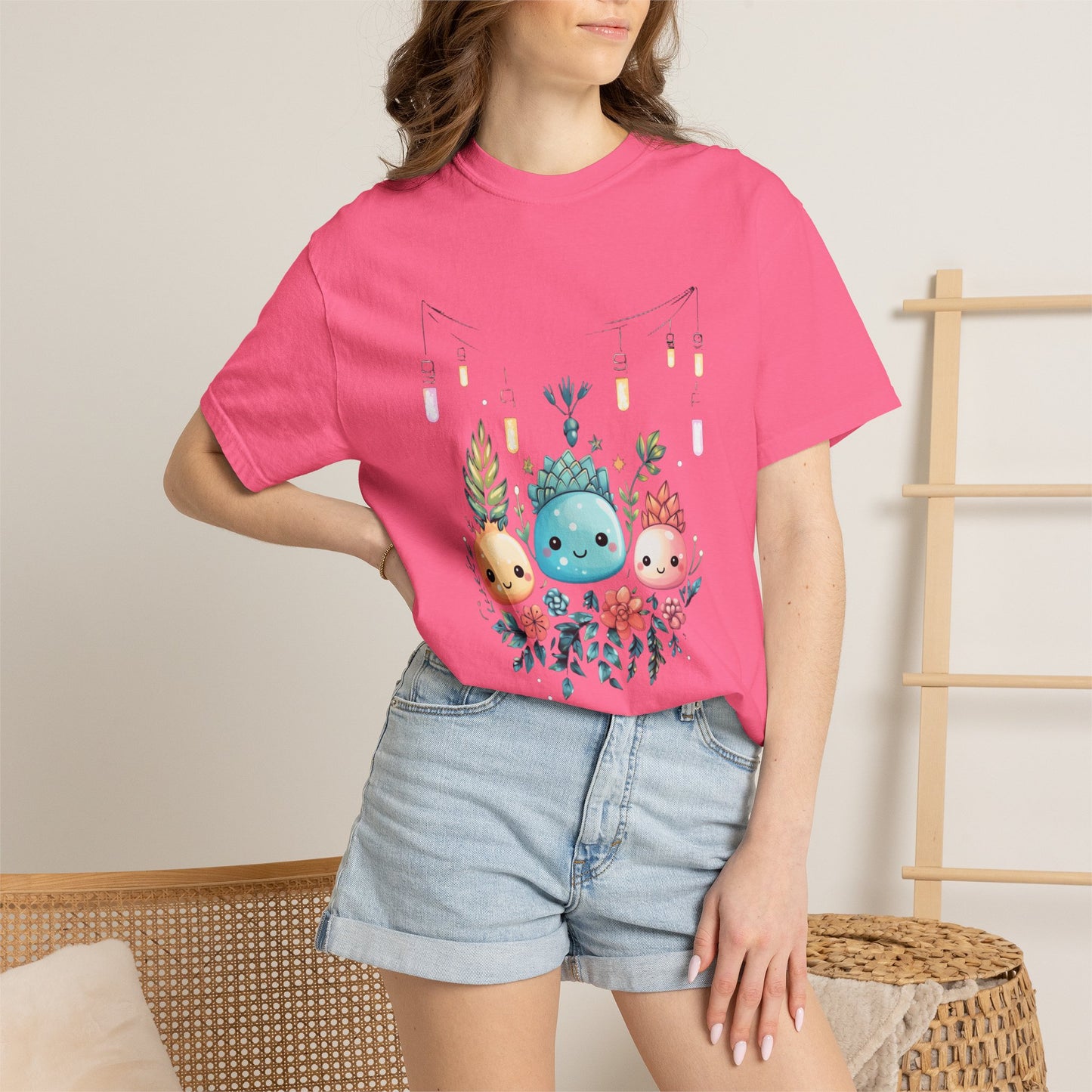 Kawaii Christmas Succulent Garment-Dyed Tee