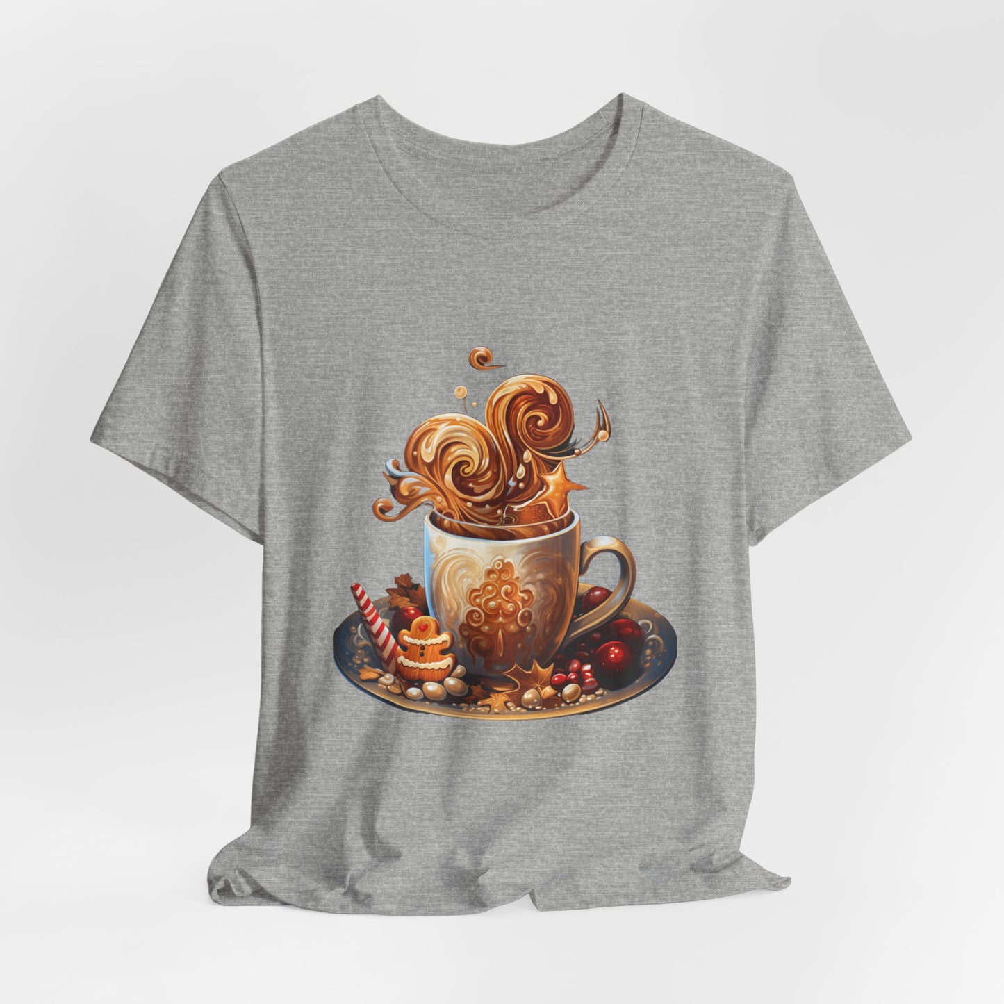 Christmas Coffee T-Shirt Festive Latte Art Tee