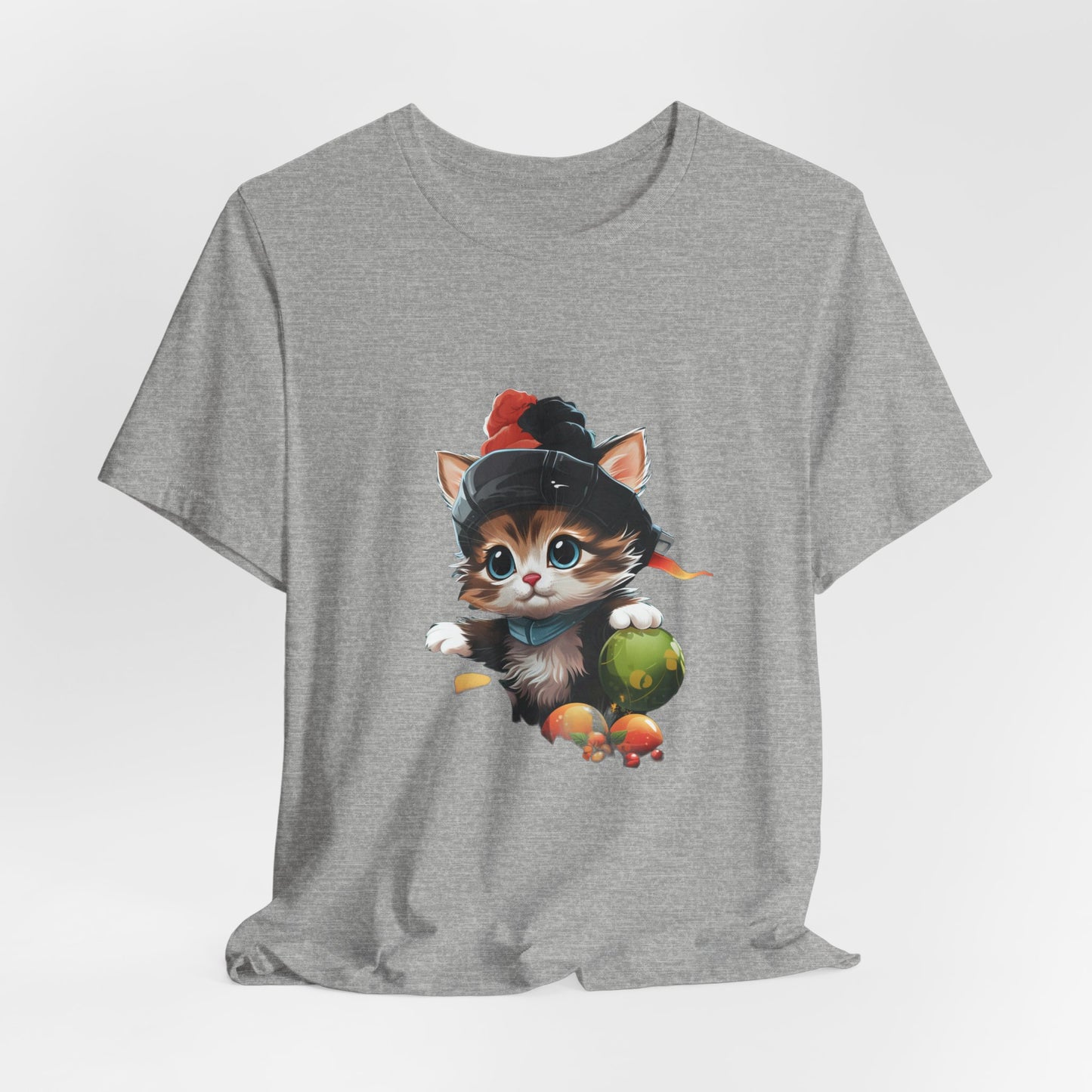 Christmas Kitten T-Shirt Cute Cat Holiday Tee