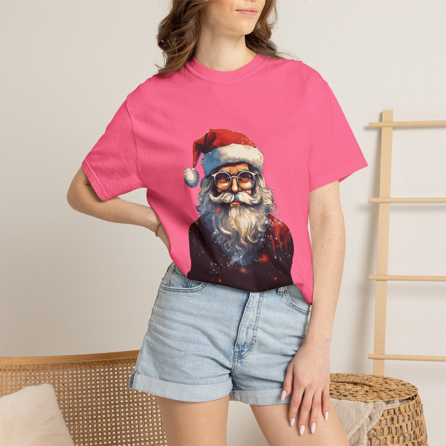 Cool Santa Claus Garment-Dyed Christmas Tee
