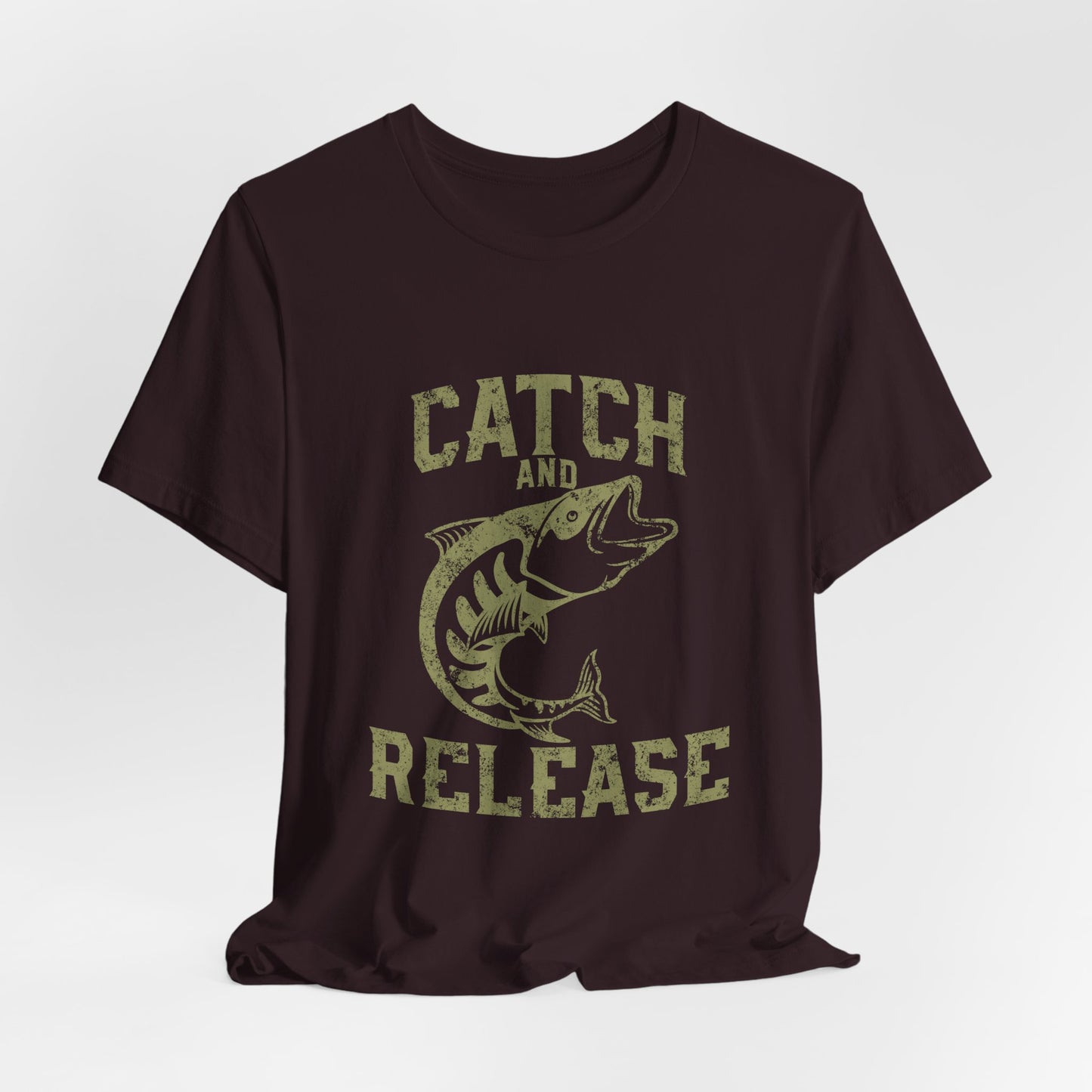 Catch and Release Fishing T-Shirt Retro Bass Tee