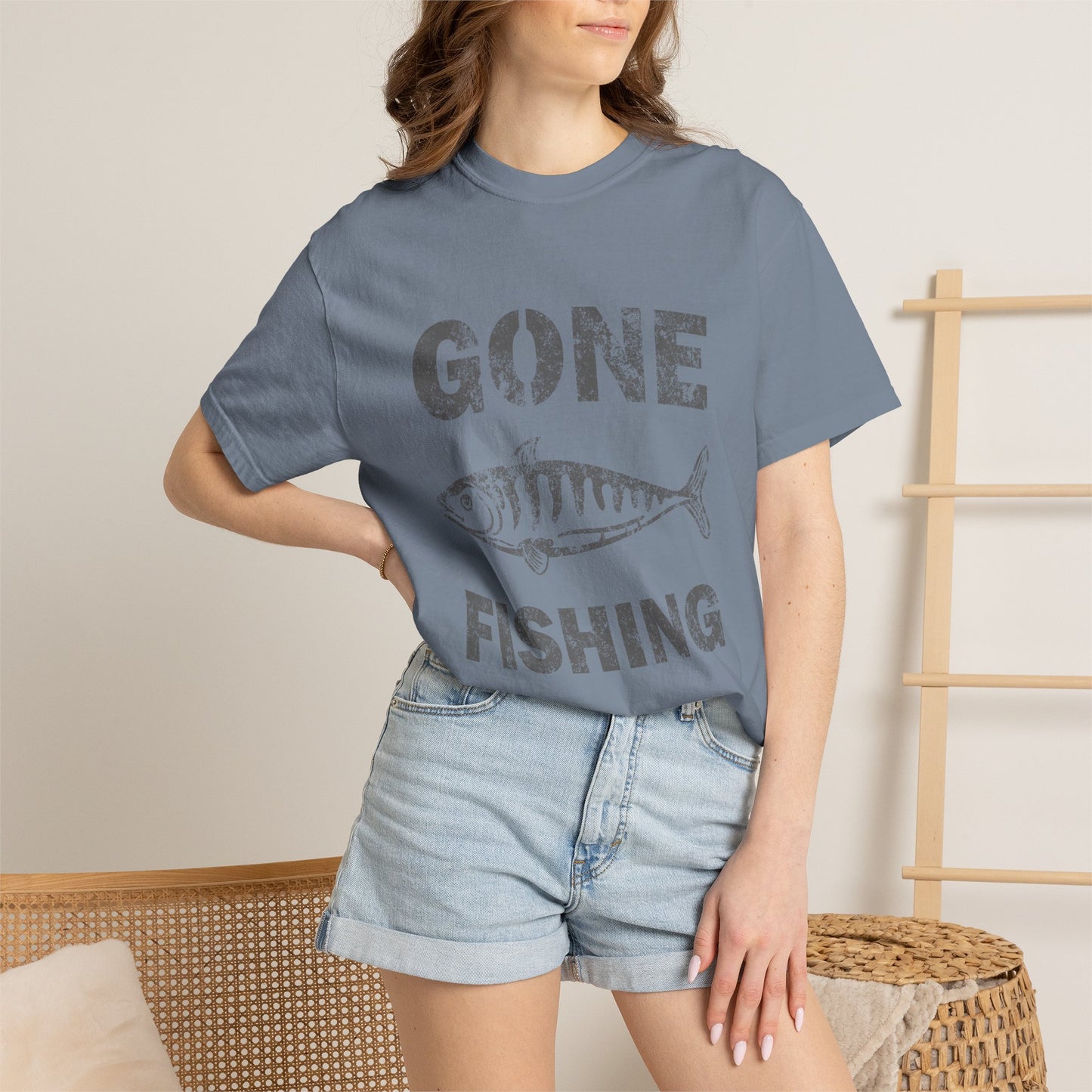 Gone Fishing Heavyweight Garment-Dyed Vintage Tee