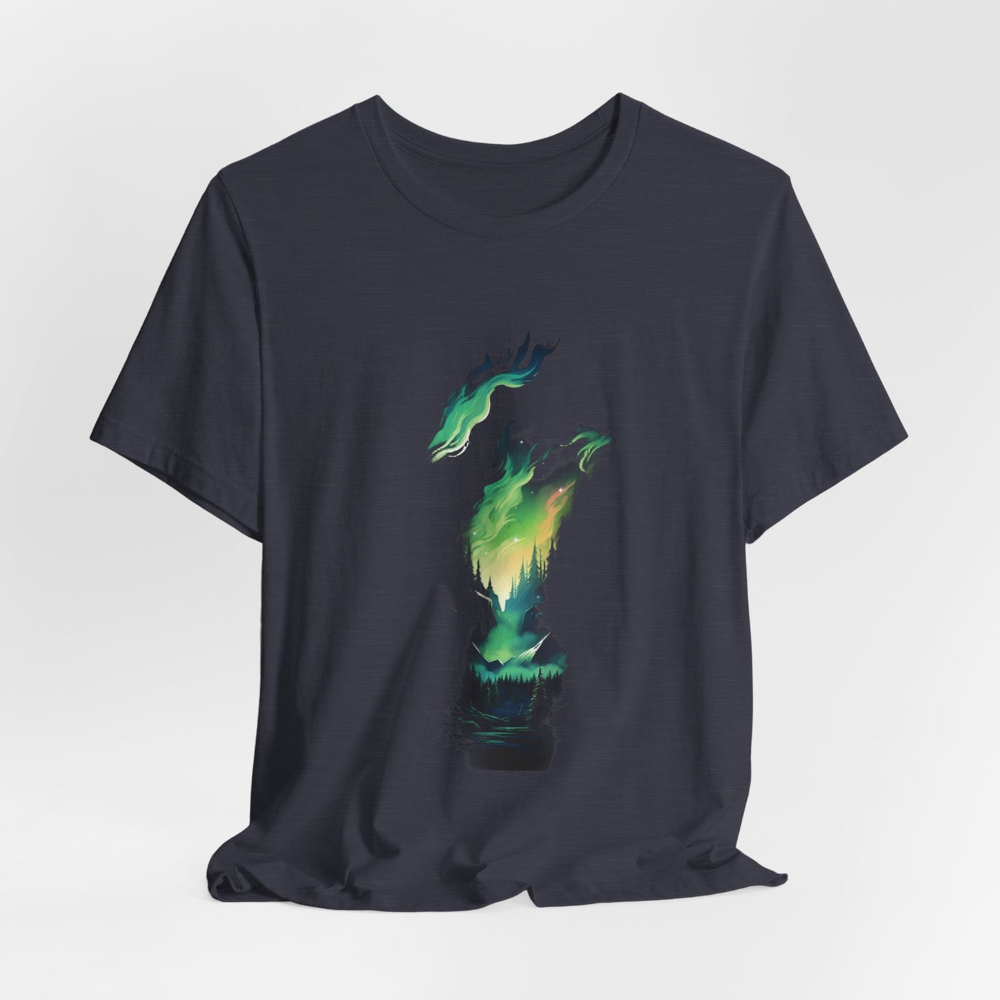 Northern Lights Forest T-Shirt Aurora Night Tee