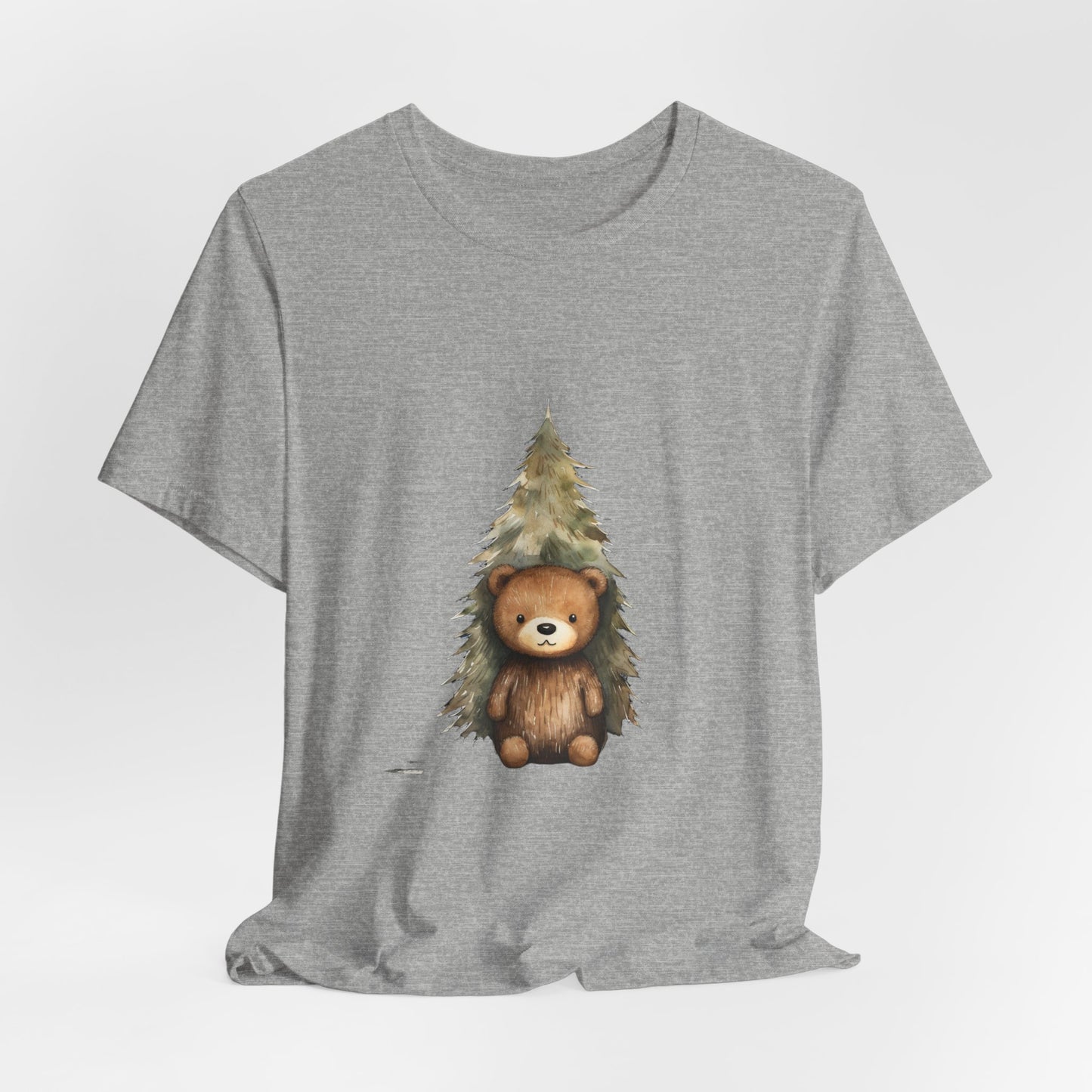 Christmas Bear T-Shirt Cute Watercolor Snow Tee