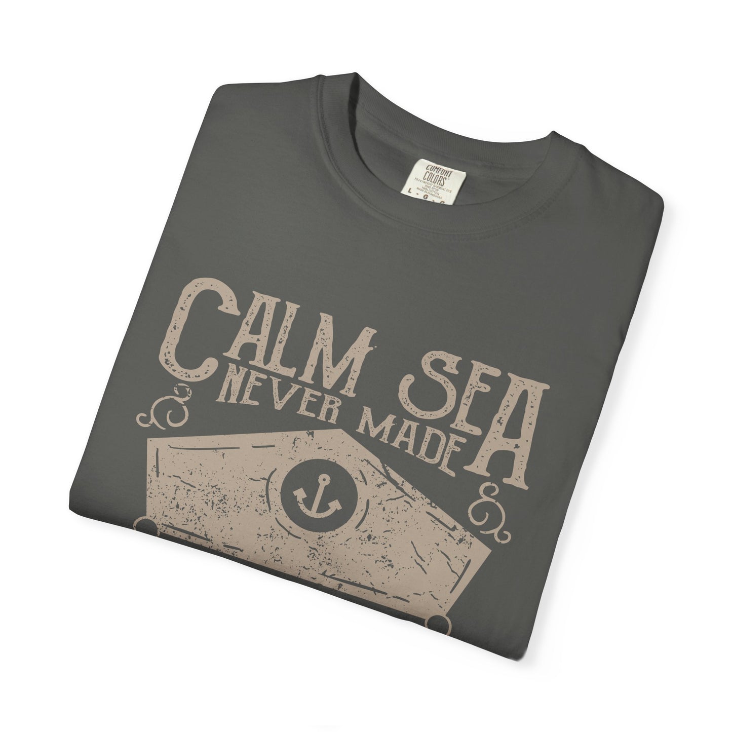 Calm Sea Skilled Sailor Nautical Heavyweight Tee