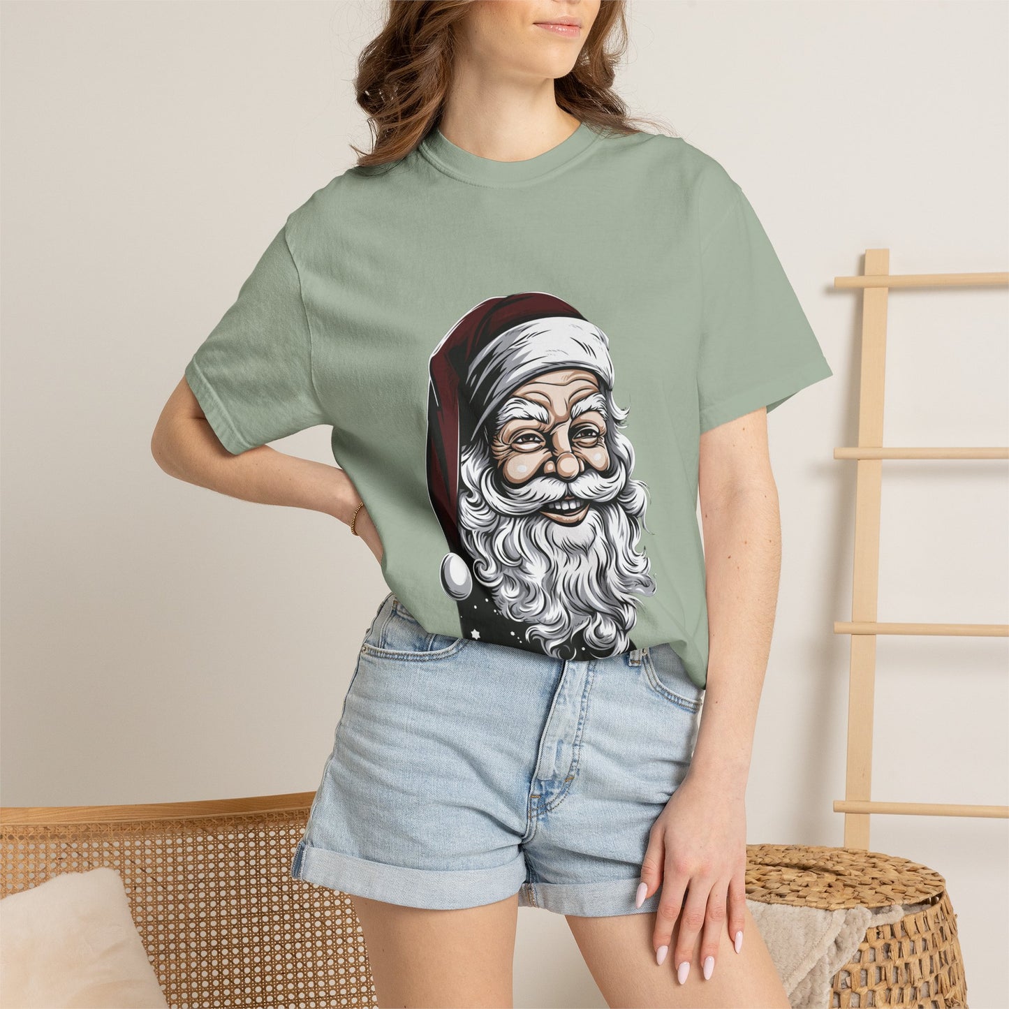 Funny Santa Claus Garment-Dyed Christmas Tee