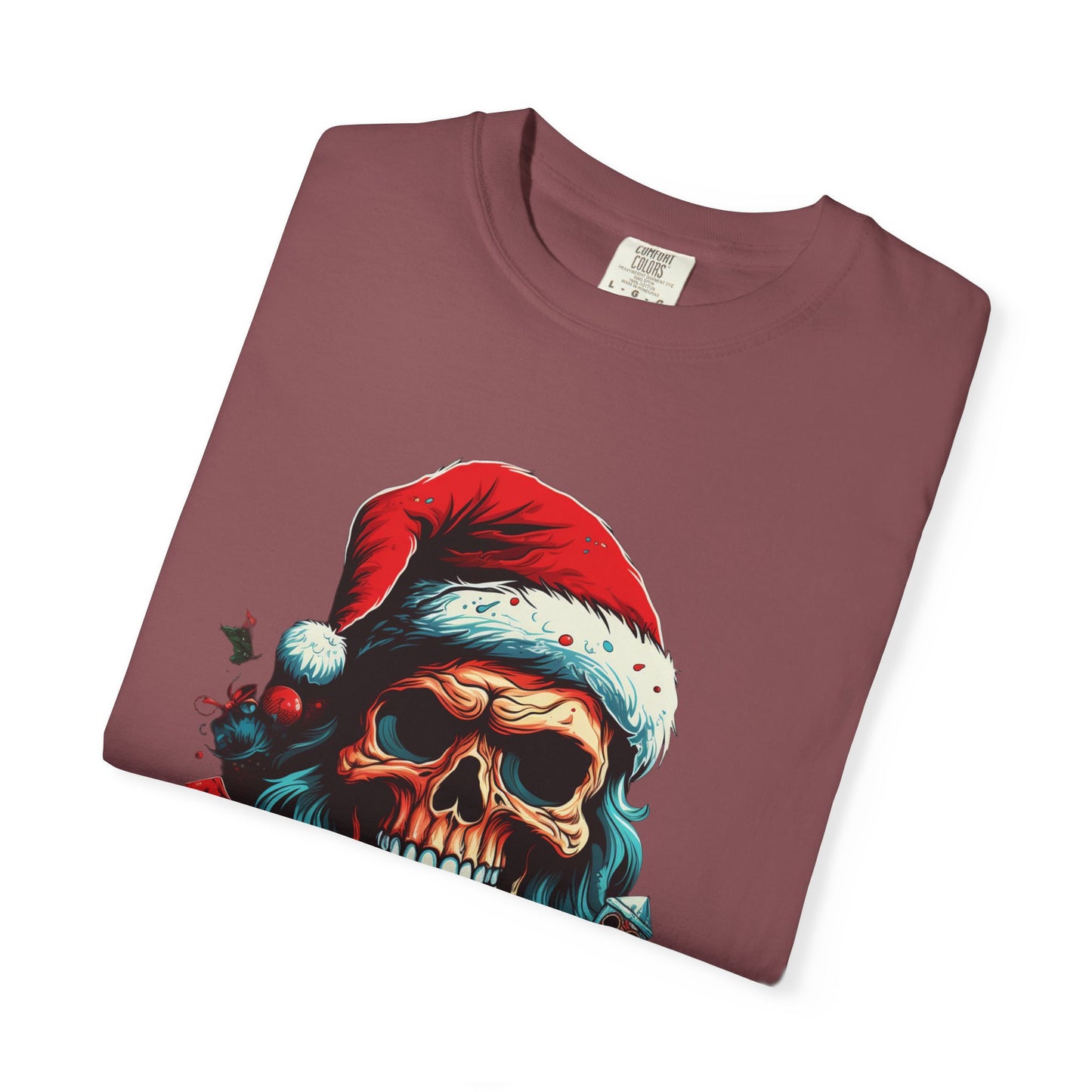 Skull Santa Christmas Garment-Dyed Tee