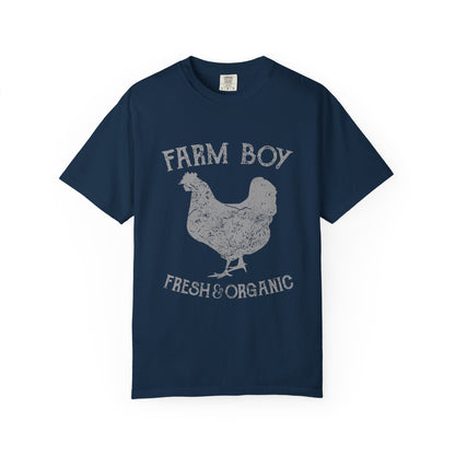 Farm Boy Rooster Garment-Dyed Heavyweight Tee