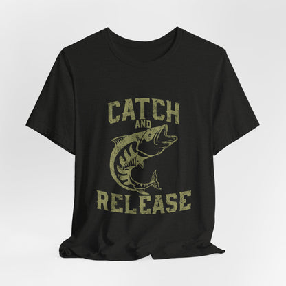 Catch and Release Fishing T-Shirt Retro Bass Tee