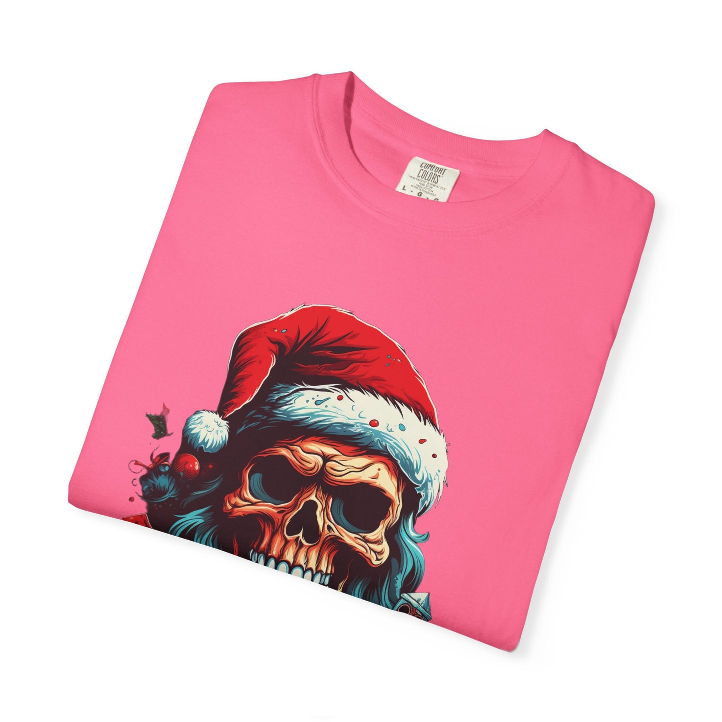 Skull Santa Christmas Garment-Dyed Tee