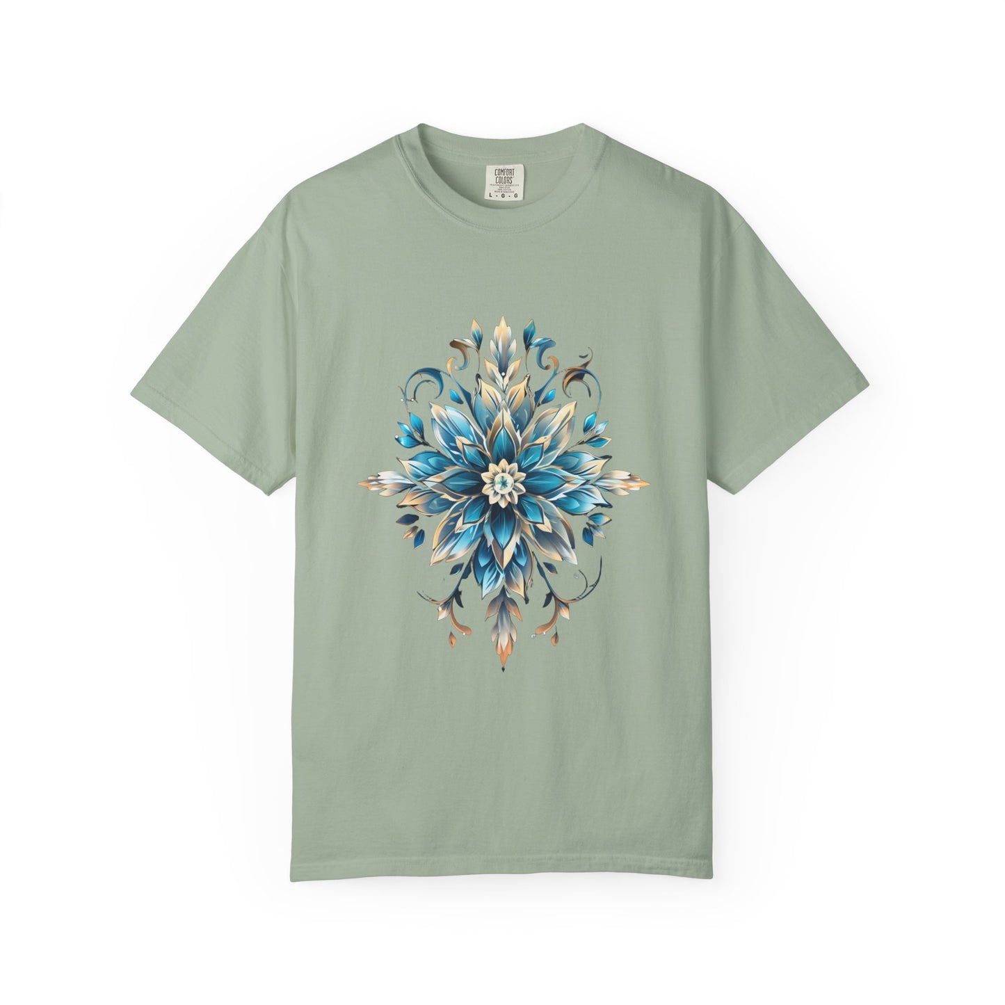 Crystal Snowflake Flower Christmas Heavyweight Tee