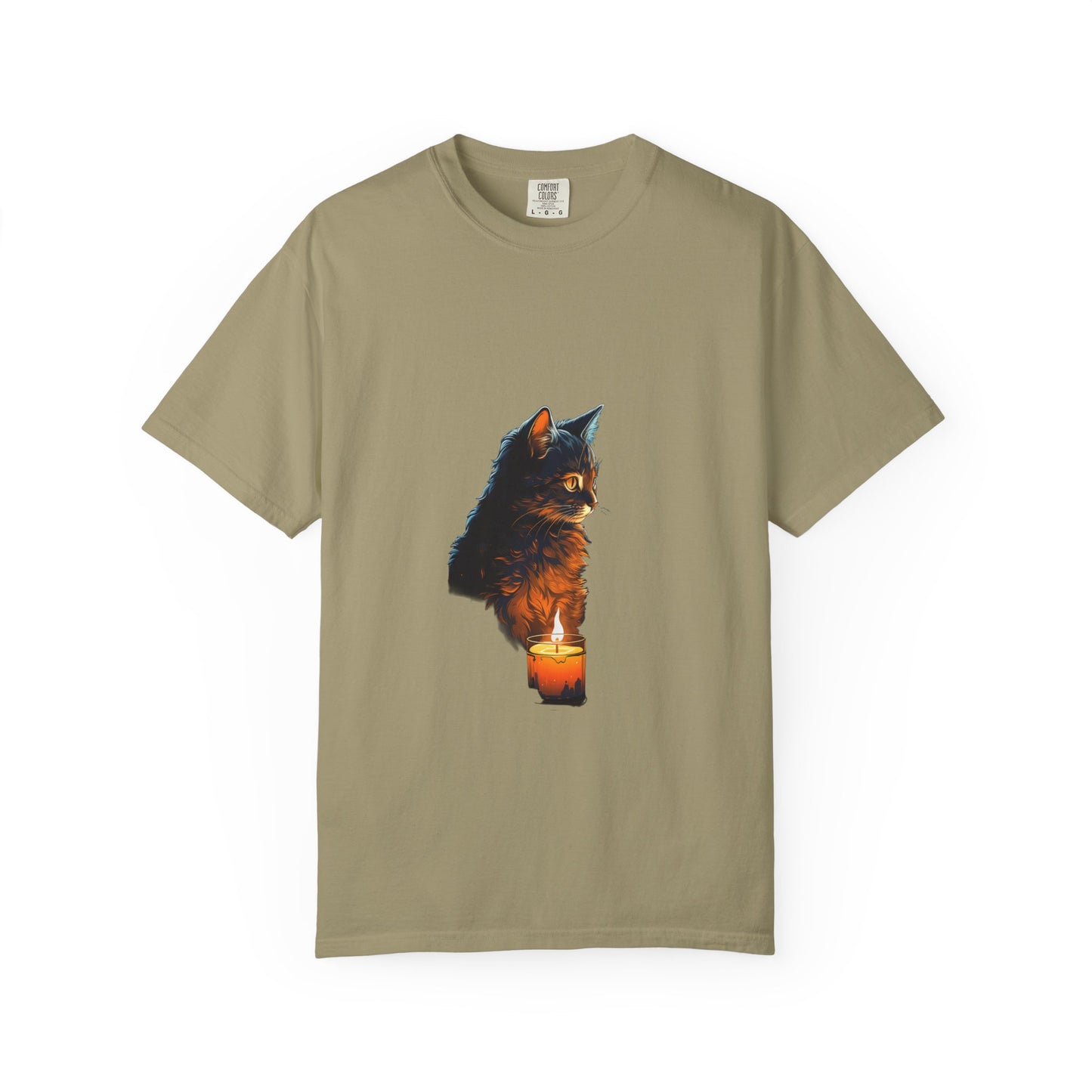Cat by Candlelight Christmas Heavyweight Tee