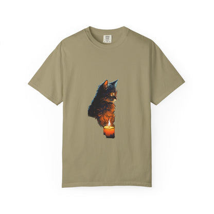 Cat by Candlelight Christmas Heavyweight Tee