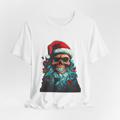 Skull Santa Christmas T-Shirt Dark Holiday Tee