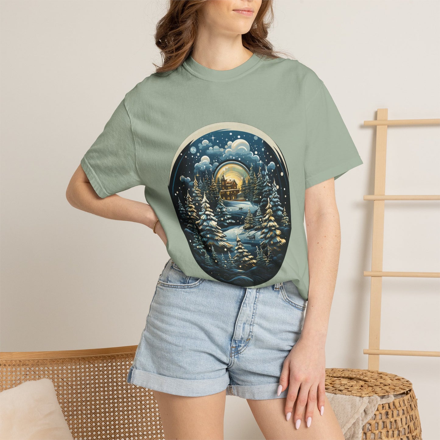 Snow Globe Christmas Garment-Dyed Tee Winter
