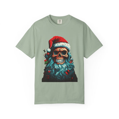 Skull Santa Christmas Garment-Dyed Tee