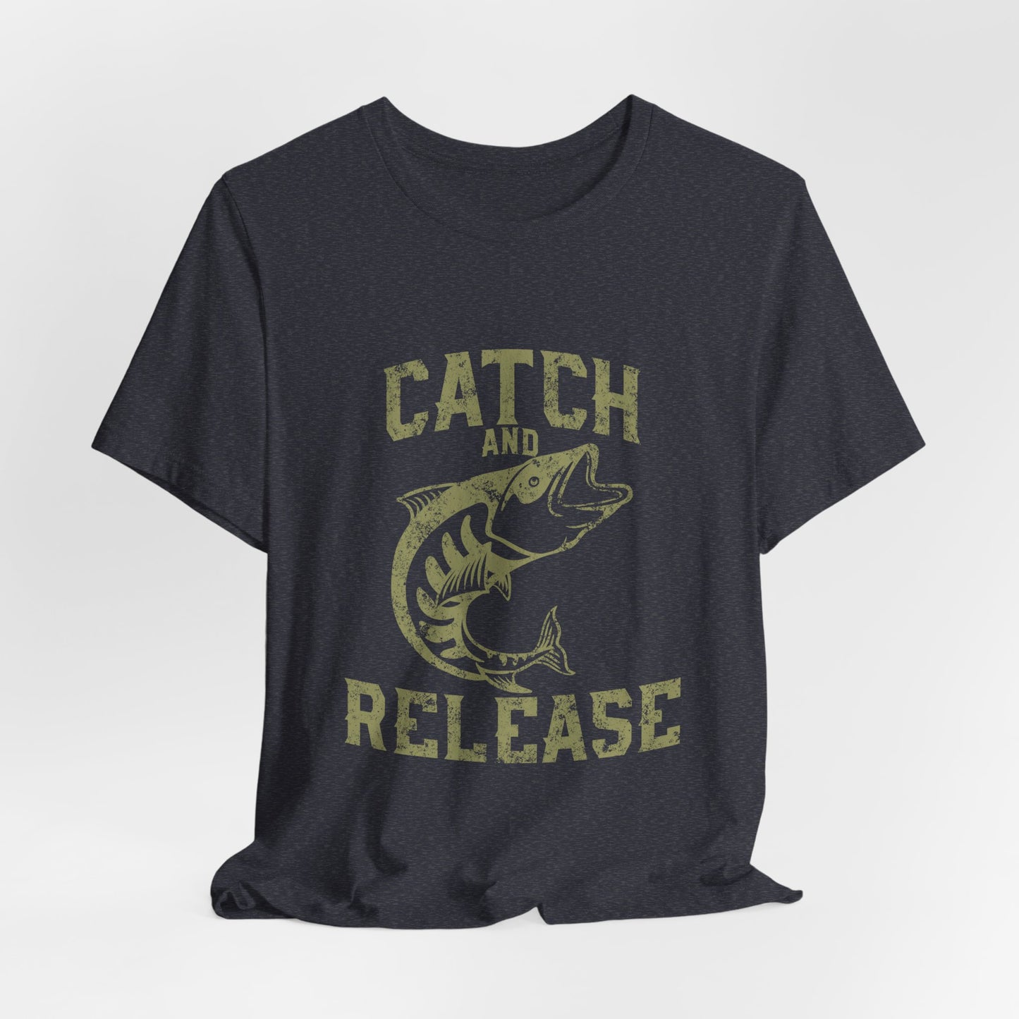 Catch and Release Fishing T-Shirt Retro Bass Tee