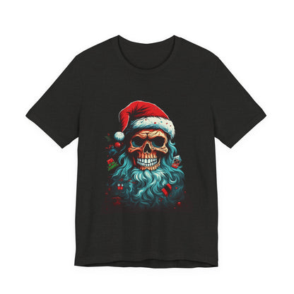 Skull Santa Christmas T-Shirt Dark Holiday Tee
