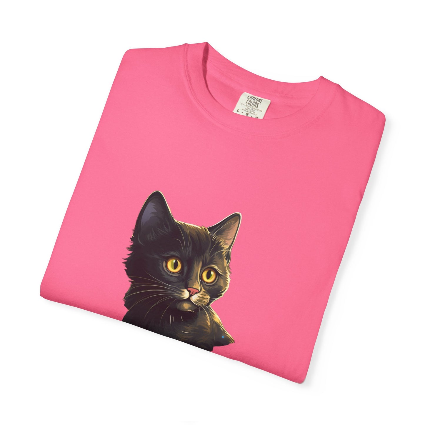 Christmas Cat in Tree Garment-Dyed Tee