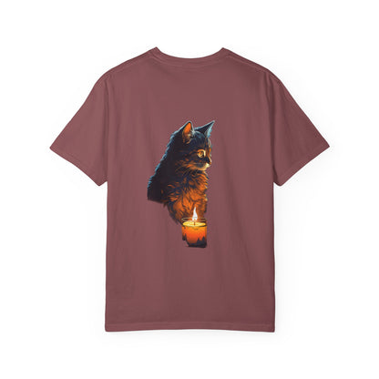 Cat by Candlelight Christmas Heavyweight Tee