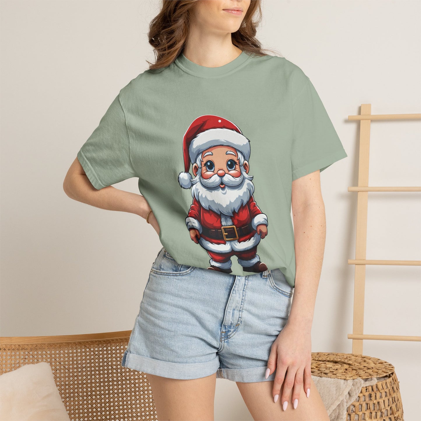 Cute Santa Claus Christmas Garment-Dyed Tee