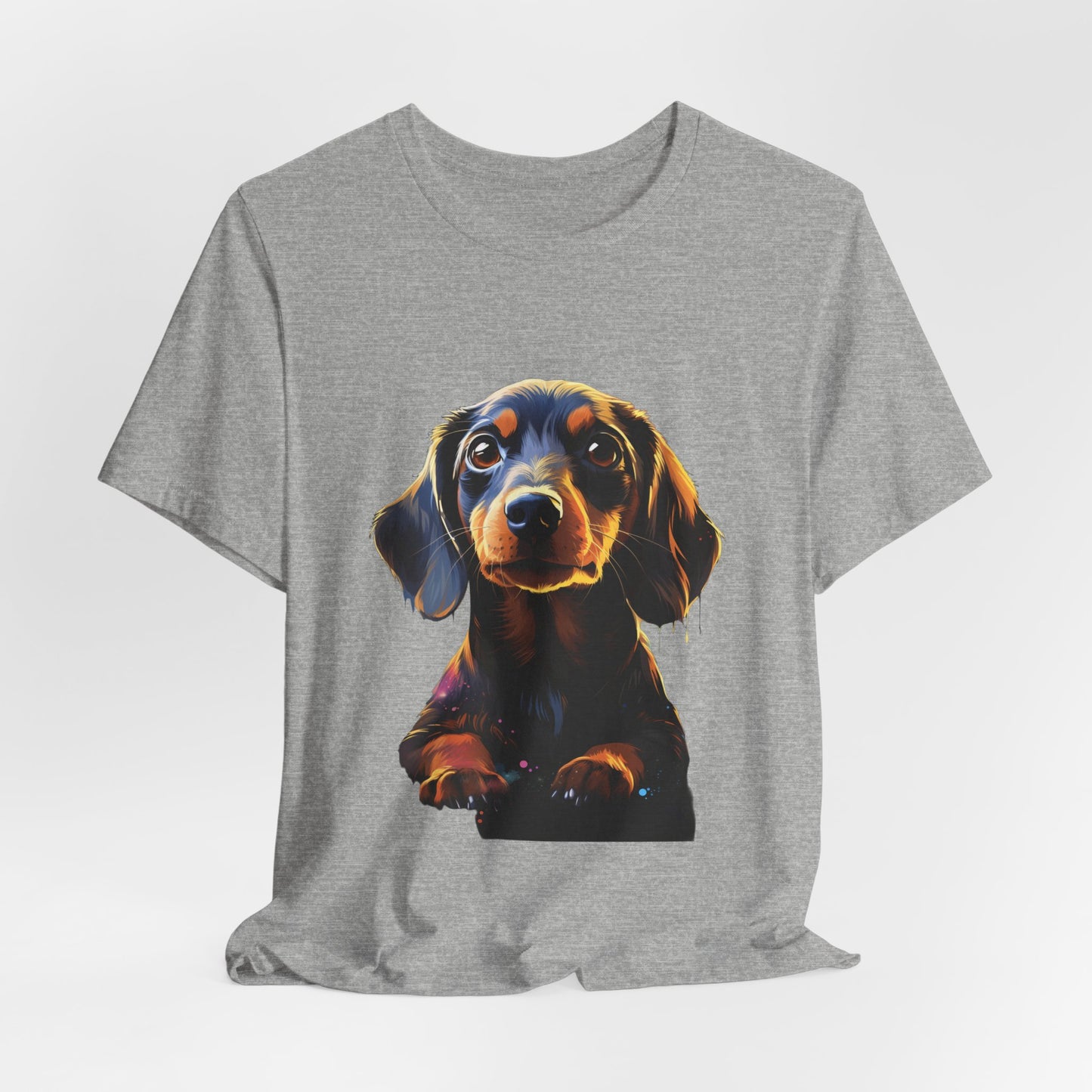 Dachshund T-Shirt Neon Pop Art Wiener Dog Tee