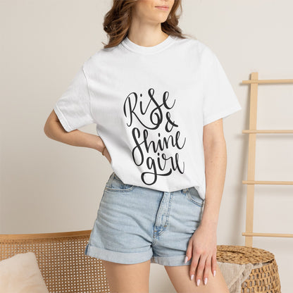 Rise & Shine Girl Garment-Dyed Tee Script
