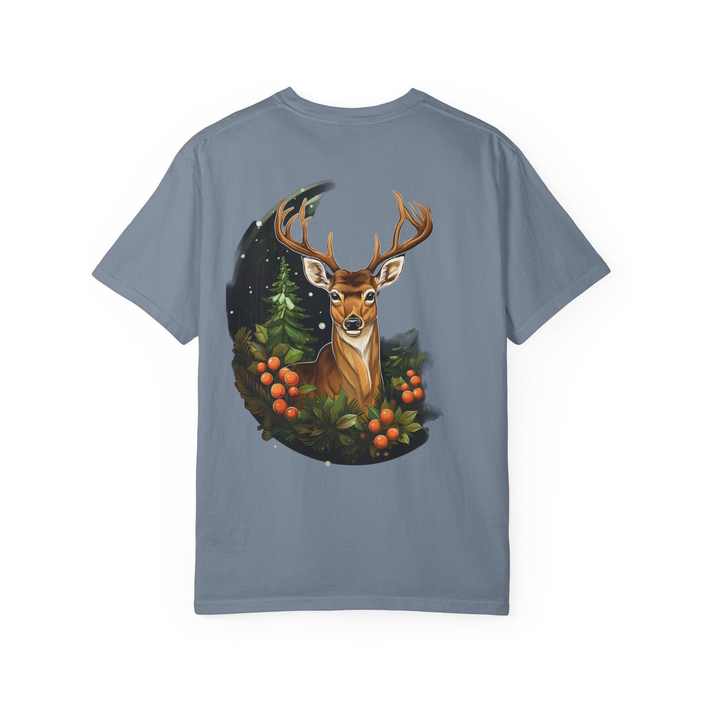 Christmas Deer Garment-Dyed Tee Snowy Buck