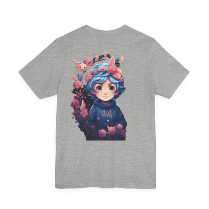 Kawaii Anime Girl Floral Fantasy T-Shirt