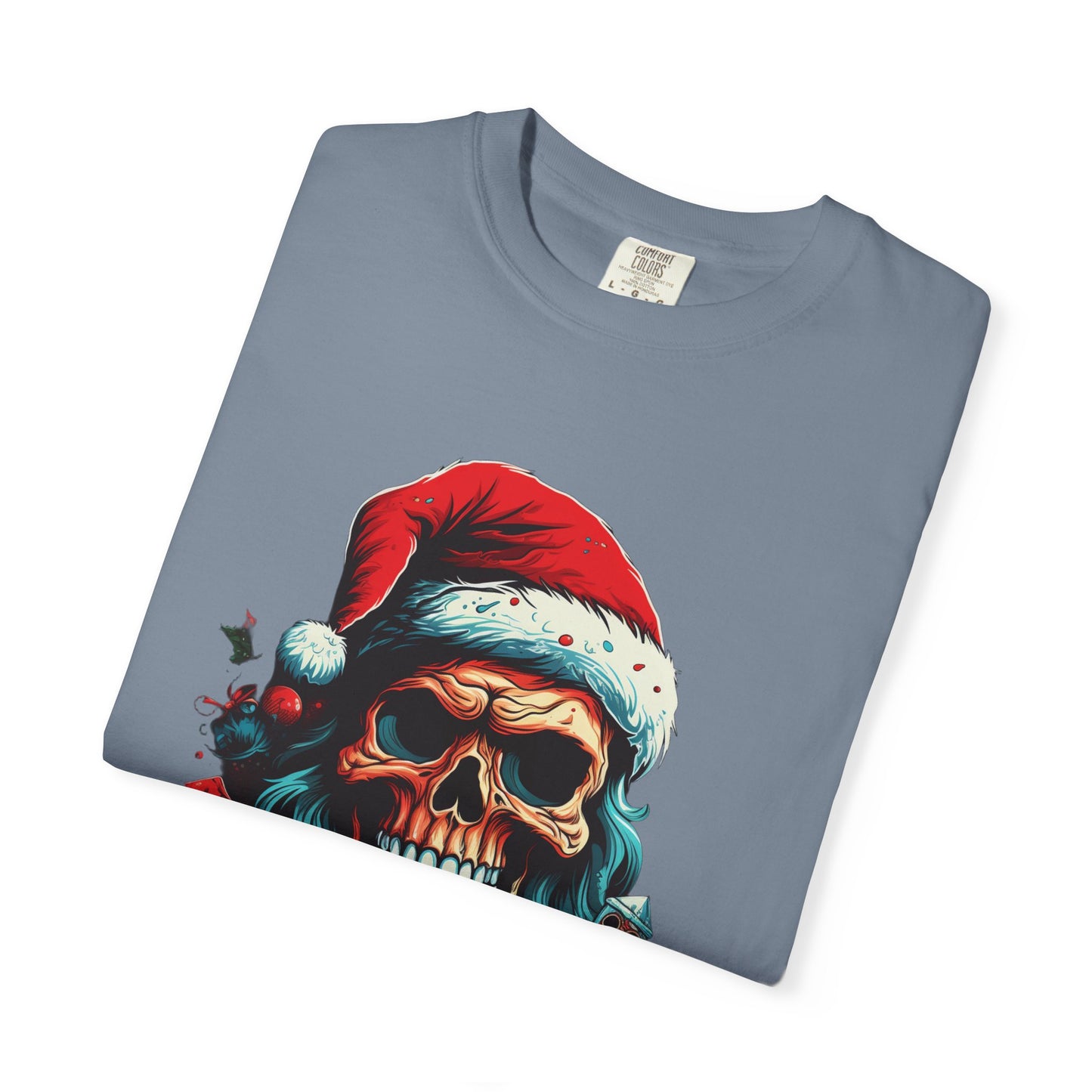 Skull Santa Christmas Garment-Dyed Tee
