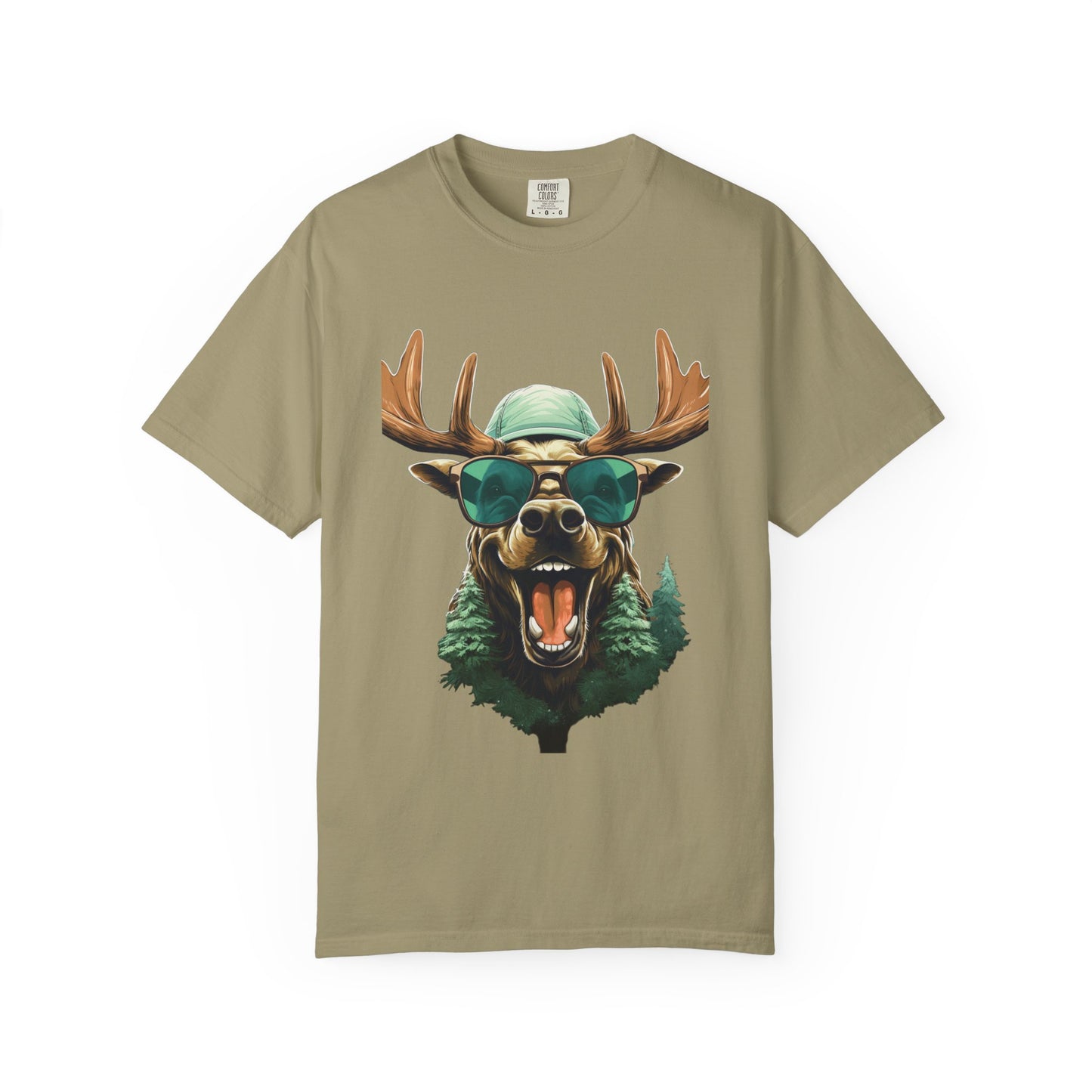 Funny Christmas Moose Garment-Dyed Tee Sunglasses