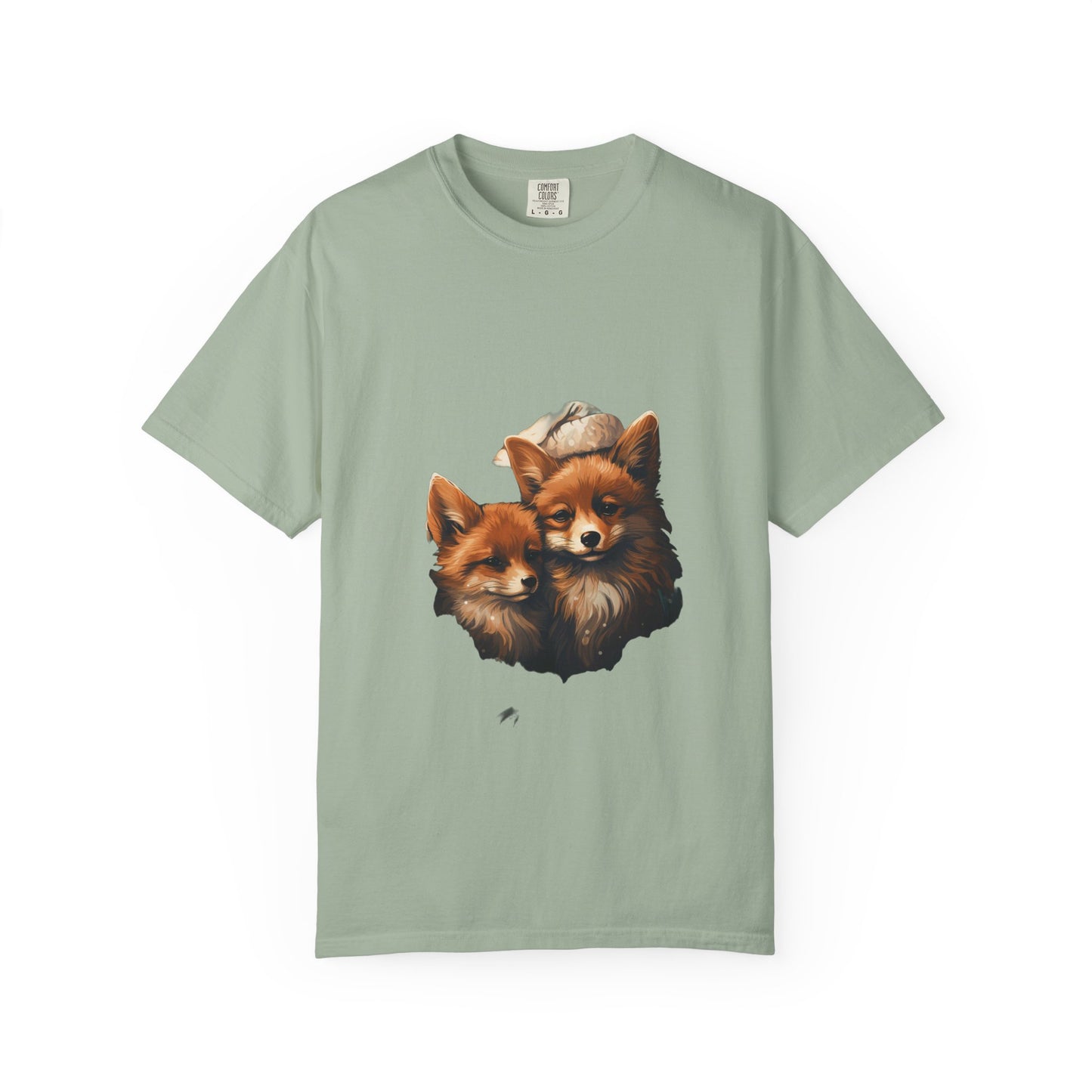 Christmas Fox Garment-Dyed Tee Cozy Winter Foxes