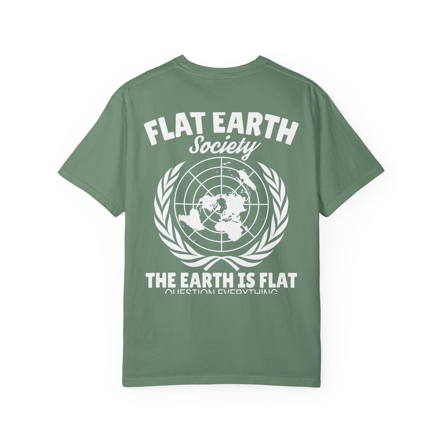 Flat Earth Society Tee - Garment-Dyed Globe Design