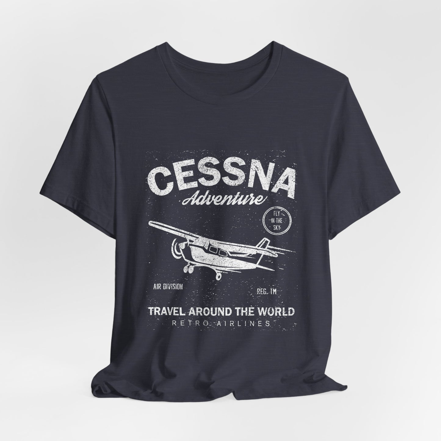 Distressed Aviation Tee for Pilots and Plane Lovers