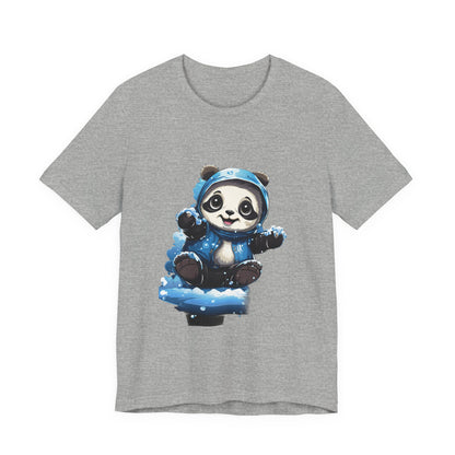 Cute Panda Snow Day T-Shirt Winter Christmas Tee