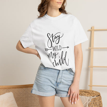 Stay Wild My Child Garment-Dyed Boho Tee