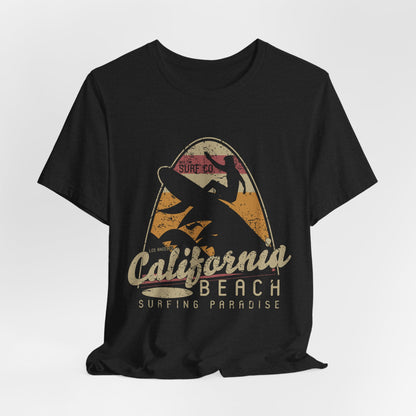 California Beach Surfing T-Shirt Retro Surf Tee