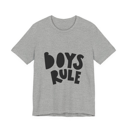 Boys Rule T-Shirt Fun Bold Kids Tee