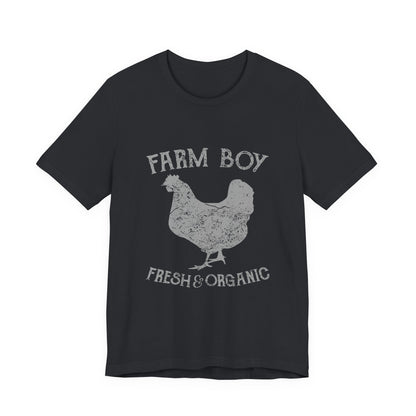 Farm Boy T-Shirt Fresh Organic Rooster Tee