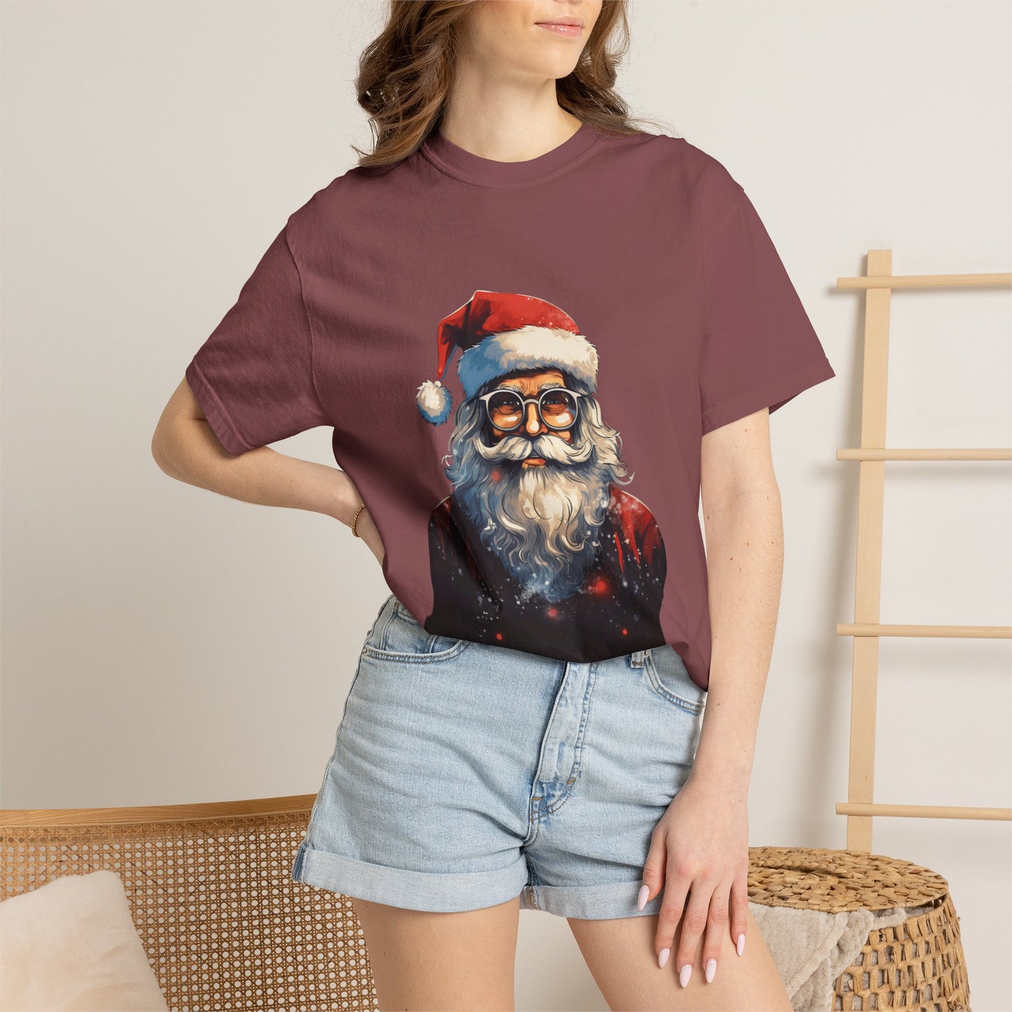 Cool Santa Claus Garment-Dyed Christmas Tee