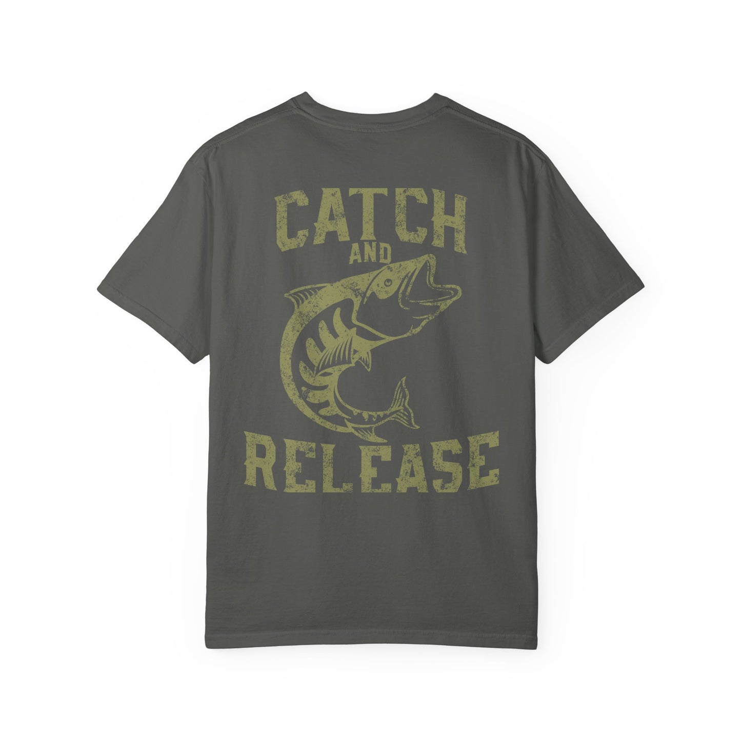 Catch and Release Fishing Heavyweight Tee Retro Bass