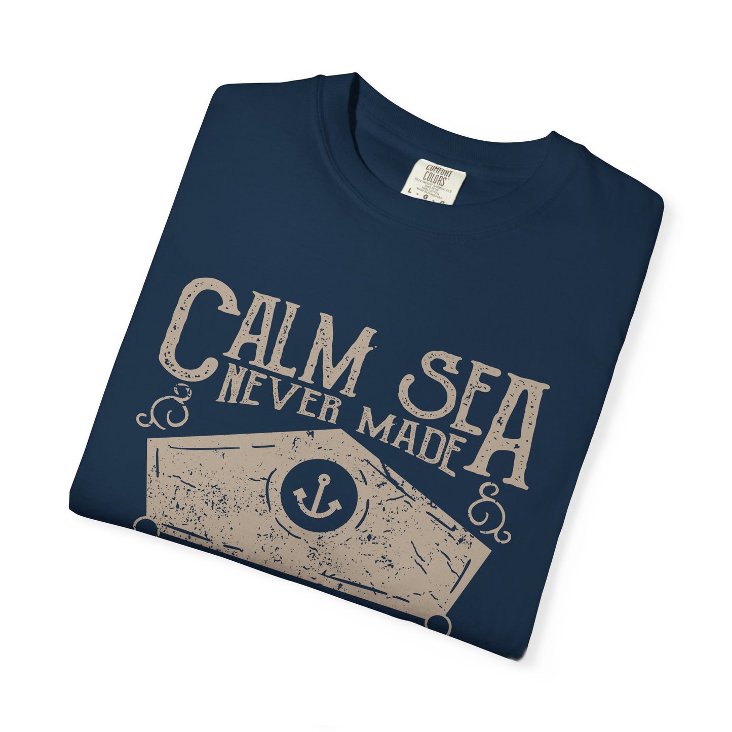 Calm Sea Skilled Sailor Nautical Heavyweight Tee