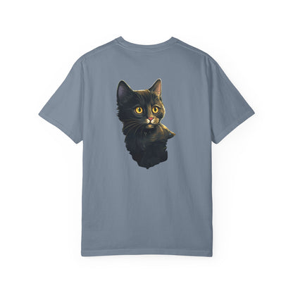 Christmas Cat in Tree Garment-Dyed Tee