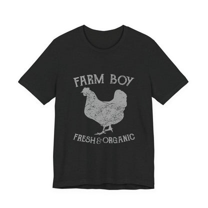 Farm Boy T-Shirt Fresh Organic Rooster Tee