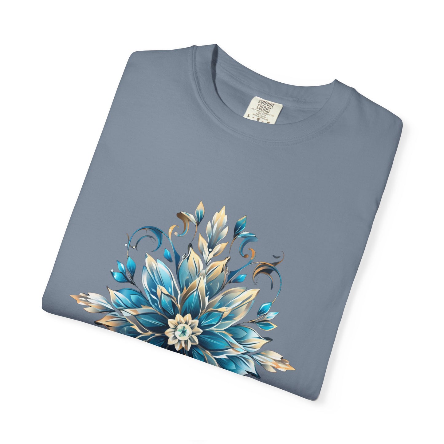 Crystal Snowflake Flower Christmas Heavyweight Tee