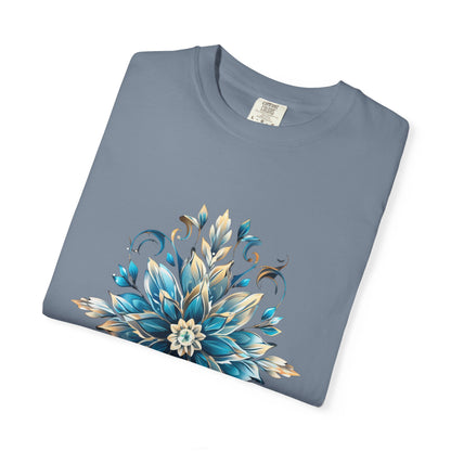 Crystal Snowflake Flower Christmas Heavyweight Tee