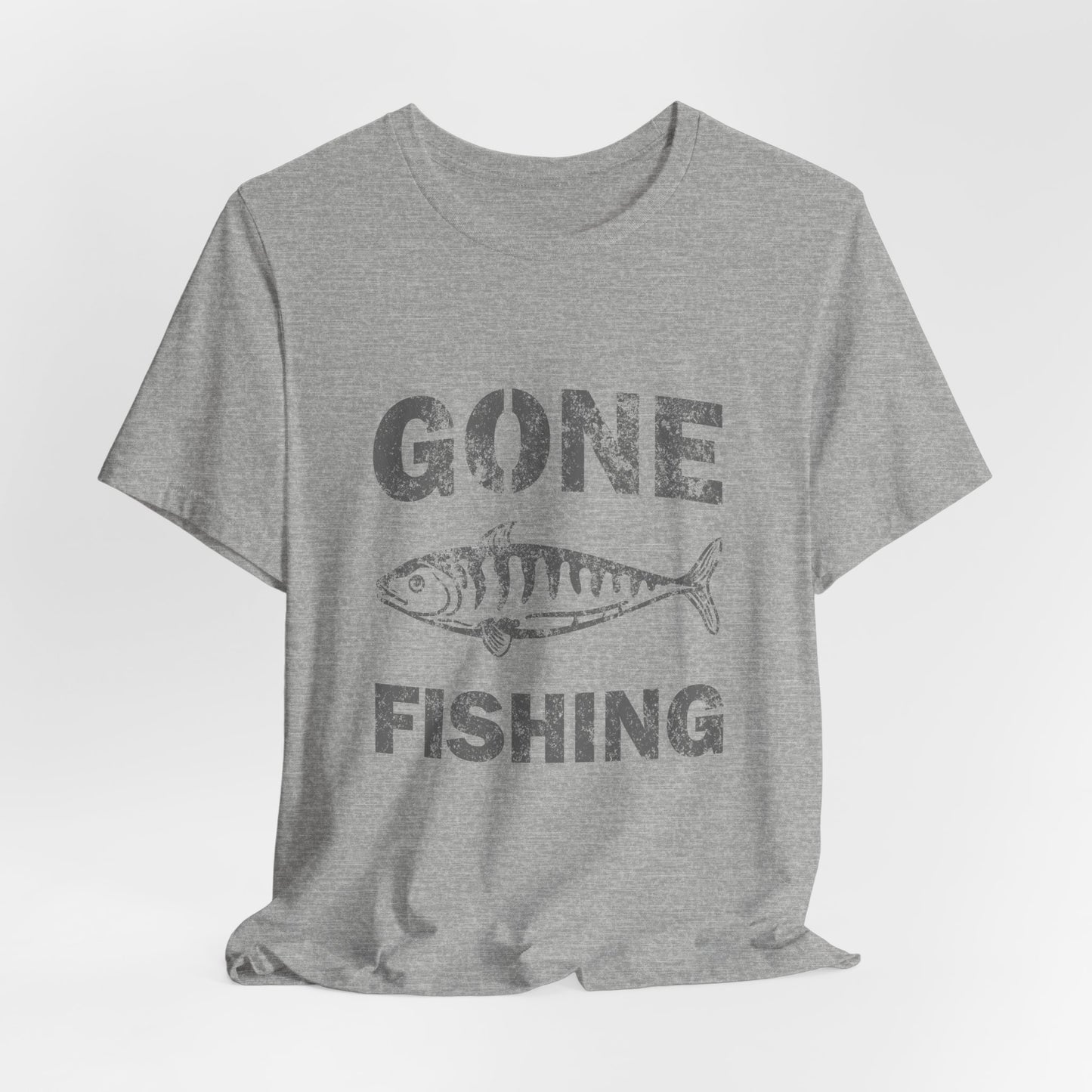 Gone Fishing T-Shirt Vintage Distressed Fish Tee