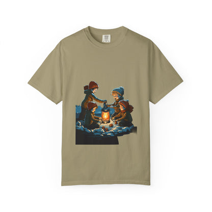 Winter Kids Lantern Christmas Heavyweight Tee